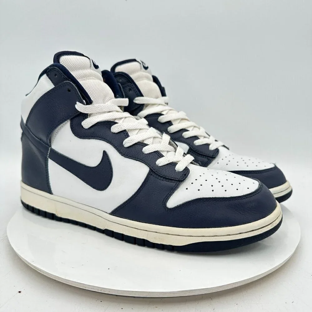 Nike Dunk High Villanova Men Size 11.5 309432 141 Midnight Navy White Shoes